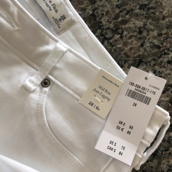 Abercrombie & Fitch White Jeggings Sz 28 - Picture 3 of 3
